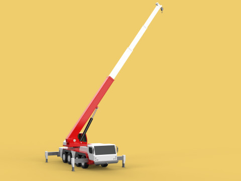 COMBINATION CONFIGURATION BOOM ARM JIB TRUCK MOBILE CRANE LTM Modèle 3D