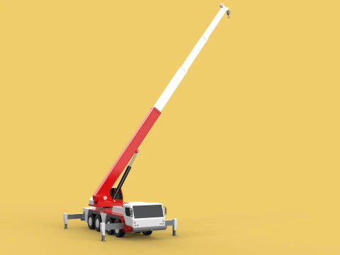 COMBINATION CONFIGURATION BOOM ARM JIB TRUCK MOBILE CRANE LTM 3D Model