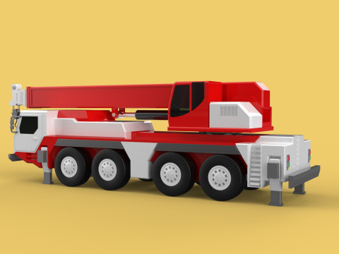 COMBINATION CONFIGURATION BOOM ARM JIB TRUCK MOBILE CRANE LTM Modèle 3D