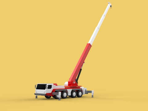 COMBINATION CONFIGURATION BOOM ARM JIB TRUCK MOBILE CRANE LTM Modèle 3D
