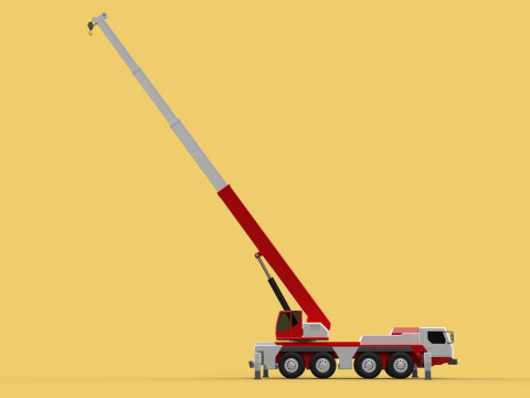 COMBINATION CONFIGURATION BOOM ARM JIB TRUCK MOBILE CRANE LTM Modèle 3D