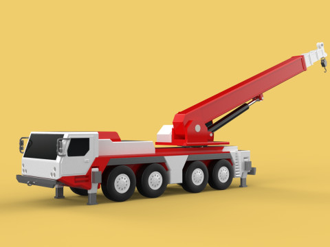 COMBINATION CONFIGURATION BOOM ARM JIB TRUCK MOBILE CRANE LTM Modèle 3D