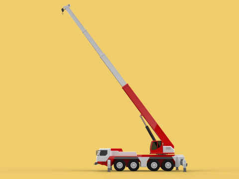 COMBINATION CONFIGURATION BOOM ARM JIB TRUCK MOBILE CRANE LTM Modèle 3D