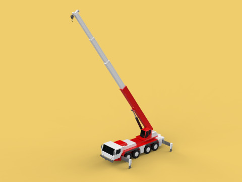 COMBINATION CONFIGURATION BOOM ARM JIB TRUCK MOBILE CRANE LTM Modèle 3D