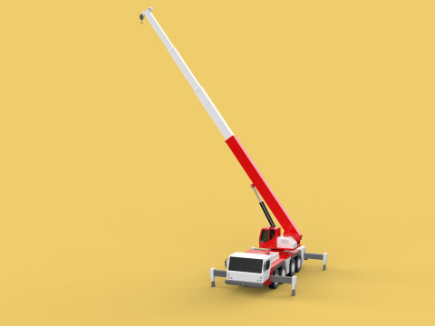 COMBINATION CONFIGURATION BOOM ARM JIB TRUCK MOBILE CRANE LTM Modèle 3D
