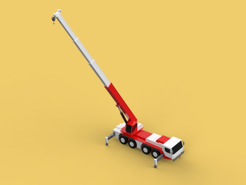 COMBINATION CONFIGURATION BOOM ARM JIB TRUCK MOBILE CRANE LTM Modèle 3D