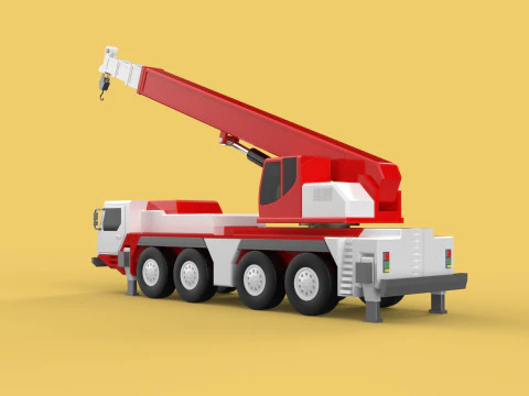 COMBINATION CONFIGURATION BOOM ARM JIB TRUCK MOBILE CRANE LTM 3D Model