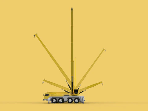 COMBINATION CONFIGURATION LIEBHERR LTM1070 LTM 1070 MOBILE CRANE 3D Model