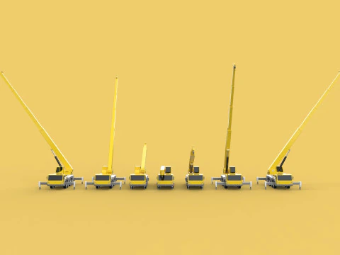 COMBINATION CONFIGURATION LIEBHERR LTM1070 LTM 1070 MOBILE CRANE 3D Model