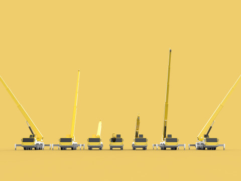 COMBINATION CONFIGURATION LIEBHERR LTM1070 LTM 1070 MOBILE CRANE Modello 3D