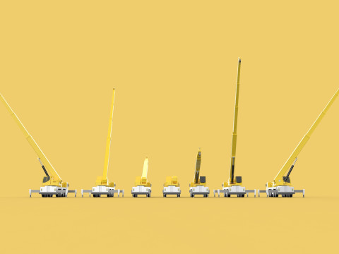 COMBINATION CONFIGURATION LIEBHERR LTM1070 LTM 1070 MOBILE CRANE Modello 3D