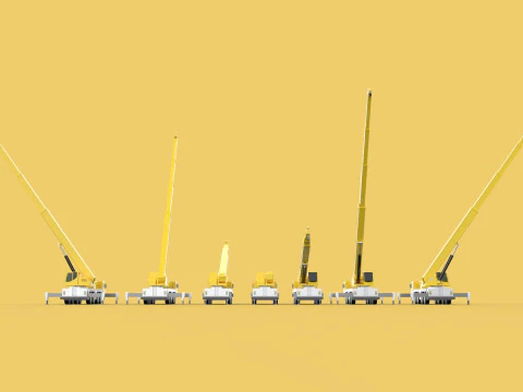 COMBINATION CONFIGURATION LIEBHERR LTM1070 LTM 1070 MOBILE CRANE 3D Model