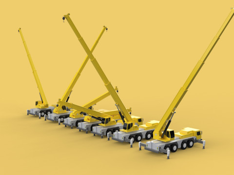 COMBINATION CONFIGURATION LIEBHERR LTM1070 LTM 1070 MOBILE CRANE Modello 3D