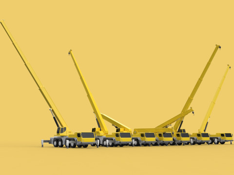 COMBINATION CONFIGURATION LIEBHERR LTM1070 LTM 1070 MOBILE CRANE Modello 3D