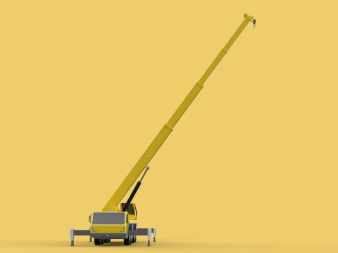 COMBINATION CONFIGURATION LIEBHERR LTM1070 LTM 1070 MOBILE CRANE 3D Model