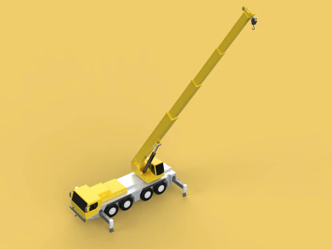 COMBINATION CONFIGURATION LIEBHERR LTM1070 LTM 1070 MOBILE CRANE 3D Model