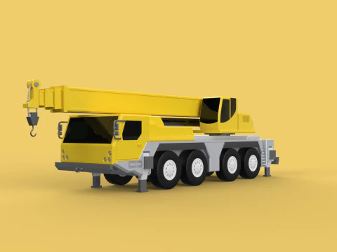 COMBINATION CONFIGURATION LIEBHERR LTM1070 LTM 1070 MOBILE CRANE 3D Model