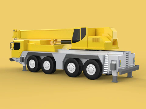 COMBINATION CONFIGURATION LIEBHERR LTM1070 LTM 1070 MOBILE CRANE 3D Model