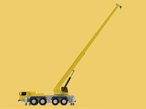 COMBINATION CONFIGURATION LIEBHERR LTM1070 LTM 1070 MOBILE CRANE 3D Model