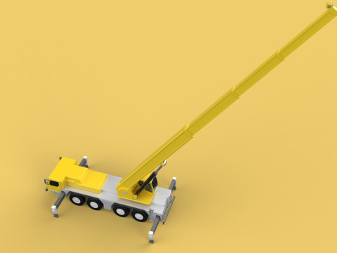 COMBINATION CONFIGURATION LIEBHERR LTM1070 LTM 1070 MOBILE CRANE Modello 3D