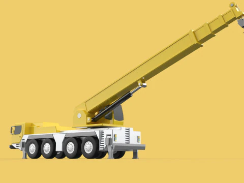 COMBINATION CONFIGURATION LIEBHERR LTM1070 LTM 1070 MOBILE CRANE 3D Model