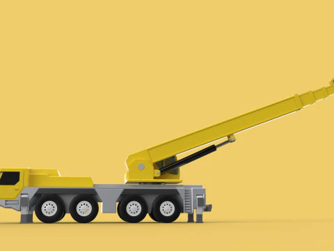 COMBINATION CONFIGURATION LIEBHERR LTM1070 LTM 1070 MOBILE CRANE 3D Model