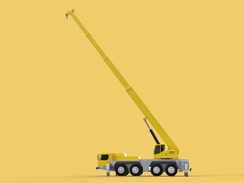 COMBINATION CONFIGURATION LIEBHERR LTM1070 LTM 1070 MOBILE CRANE 3D Model