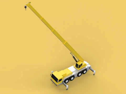 COMBINATION CONFIGURATION LIEBHERR LTM1070 LTM 1070 MOBILE CRANE 3D Model