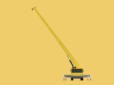 COMBINATION CONFIGURATION LIEBHERR LTM1070 LTM 1070 MOBILE CRANE 3D Model