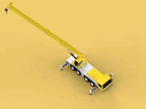 COMBINATION CONFIGURATION LIEBHERR LTM1070 LTM 1070 MOBILE CRANE 3D Model
