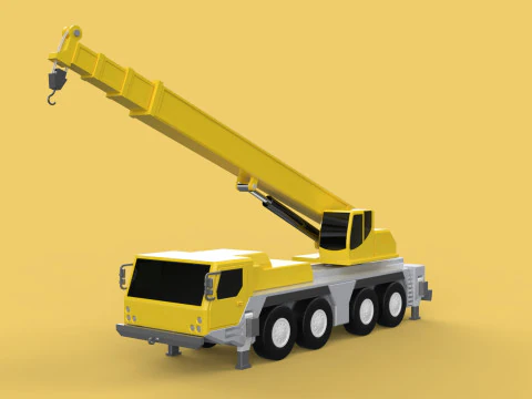 COMBINATION CONFIGURATION LIEBHERR LTM1070 LTM 1070 MOBILE CRANE 3D Model