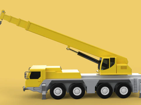 COMBINATION CONFIGURATION LIEBHERR LTM1070 LTM 1070 MOBILE CRANE 3D Model
