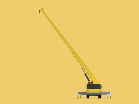 ALL CONFIGURATION MOBILE CRANE TERRAIN CRAWLER LIFTING JIB TRUCK 3D-Modell