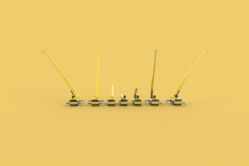 ALL CONFIGURATION MOBILE CRANE TERRAIN CRAWLER LIFTING JIB TRUCK 3D-Modell .c4d .max .obj .3ds .fbx .stl .blend 