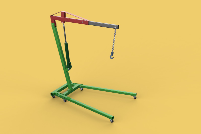 2TON PORTABLE HYDRAULIC ENGINE CRANE HOIST HEAVY LIFTING FOLDING 3D Модель .c4d .max .obj .3ds .fbx .stl .blend