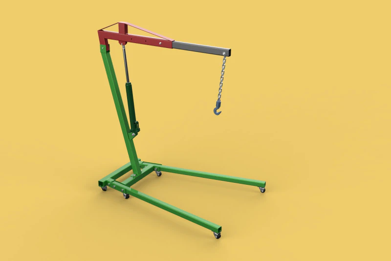 2ТОННЫЙ ПОРТАТИВНЫЙ ГИДРАВЛИЧЕСКИЙ ДВИГАТЕЛЬ КРАНОВЫЙ ПОДЪЕМНИК ТЯЖЕЛЫЙ ПОДЪЕМ СКЛАДЫВАНИЯ 3D Модель .c4d .max .obj .3ds .fbx .stl .blend 