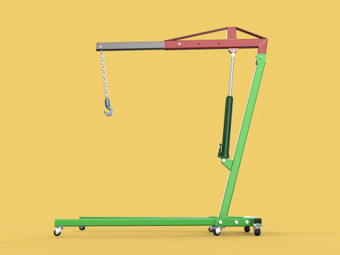 2ТОННЫЙ ПОРТАТИВНЫЙ ГИДРАВЛИЧЕСКИЙ ДВИГАТЕЛЬ КРАНОВЫЙ ПОДЪЕМНИК ТЯЖЕЛЫЙ ПОДЪЕМ СКЛАДЫВАНИЯ 3D Модель