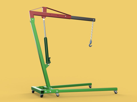 2TON PORTABLE HYDRAULIC ENGINE CRANE HOIST HEAVY LIFTING FOLDING 3D Модель