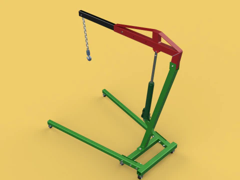 2ТОННЫЙ ПОРТАТИВНЫЙ ГИДРАВЛИЧЕСКИЙ ДВИГАТЕЛЬ КРАНОВЫЙ ПОДЪЕМНИК ТЯЖЕЛЫЙ ПОДЪЕМ СКЛАДЫВАНИЯ 3D Модель