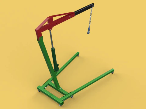 2ТОННЫЙ ПОРТАТИВНЫЙ ГИДРАВЛИЧЕСКИЙ ДВИГАТЕЛЬ КРАНОВЫЙ ПОДЪЕМНИК ТЯЖЕЛЫЙ ПОДЪЕМ СКЛАДЫВАНИЯ 3D Модель