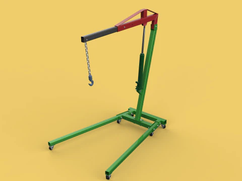 2ТОННЫЙ ПОРТАТИВНЫЙ ГИДРАВЛИЧЕСКИЙ ДВИГАТЕЛЬ КРАНОВЫЙ ПОДЪЕМНИК ТЯЖЕЛЫЙ ПОДЪЕМ СКЛАДЫВАНИЯ 3D Модель