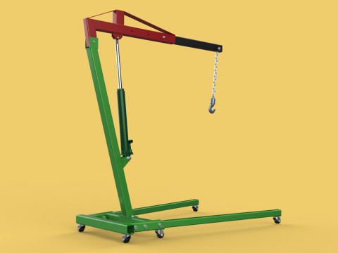 2TON PORTABLE HYDRAULIC ENGINE CRANE HOIST HEAVY LIFTING FOLDING 3D Модель