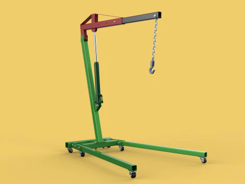 2ТОННЫЙ ПОРТАТИВНЫЙ ГИДРАВЛИЧЕСКИЙ ДВИГАТЕЛЬ КРАНОВЫЙ ПОДЪЕМНИК ТЯЖЕЛЫЙ ПОДЪЕМ СКЛАДЫВАНИЯ 3D Модель