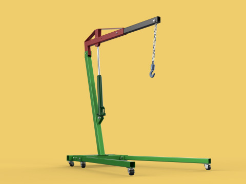 2TON PORTABLE HYDRAULIC ENGINE CRANE HOIST HEAVY LIFTING FOLDING 3D Модель