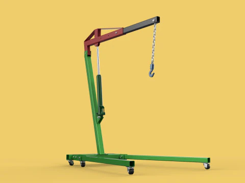 2ТОННЫЙ ПОРТАТИВНЫЙ ГИДРАВЛИЧЕСКИЙ ДВИГАТЕЛЬ КРАНОВЫЙ ПОДЪЕМНИК ТЯЖЕЛЫЙ ПОДЪЕМ СКЛАДЫВАНИЯ 3D Модель