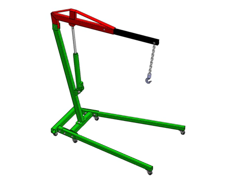 2ТОННЫЙ ПОРТАТИВНЫЙ ГИДРАВЛИЧЕСКИЙ ДВИГАТЕЛЬ КРАНОВЫЙ ПОДЪЕМНИК ТЯЖЕЛЫЙ ПОДЪЕМ СКЛАДЫВАНИЯ 3D Модель