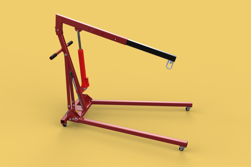 MOBILE HYDRAULIC ENGINE CRANE HOIST HEAVY LIFTING FOLDING MANUAL 3D 模型 .c4d .max .obj .3ds .fbx .stl .blend