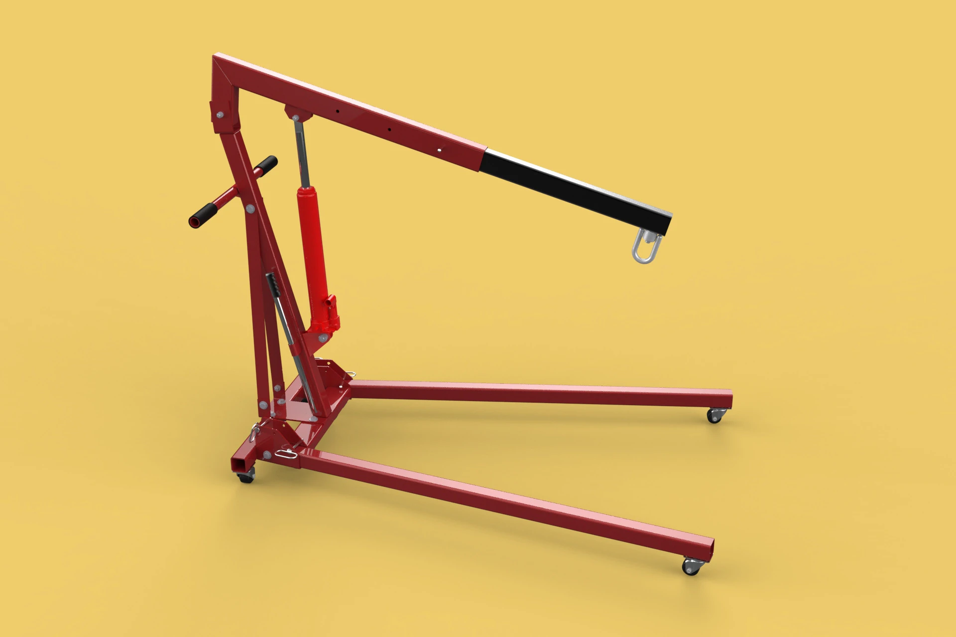 GUINDASTE COM MOTOR HIDRÁULICO MÓVEL MANUAL DE DOBRAMENTO DE ELEVAÇÃO PESADA Modelo 3D .c4d .max .obj .3ds .fbx .stl .blend