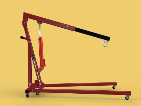MOBILE HYDRAULIC ENGINE CRANE HOIST HEAVY LIFTING FOLDING MANUAL 3D 模型