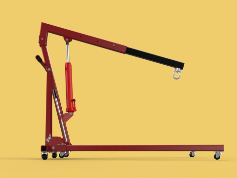 MOBILE HYDRAULIC ENGINE CRANE HOIST HEAVY LIFTING FOLDING MANUAL 3D 模型